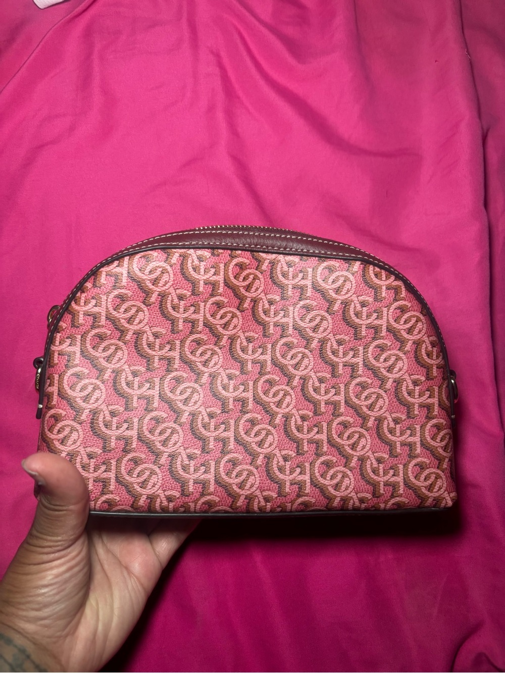 Monogram coach pouch